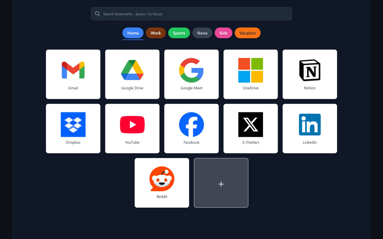 Snapmarks bookmark grid
